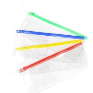 VINYL POUCHES WITH ZIPPER