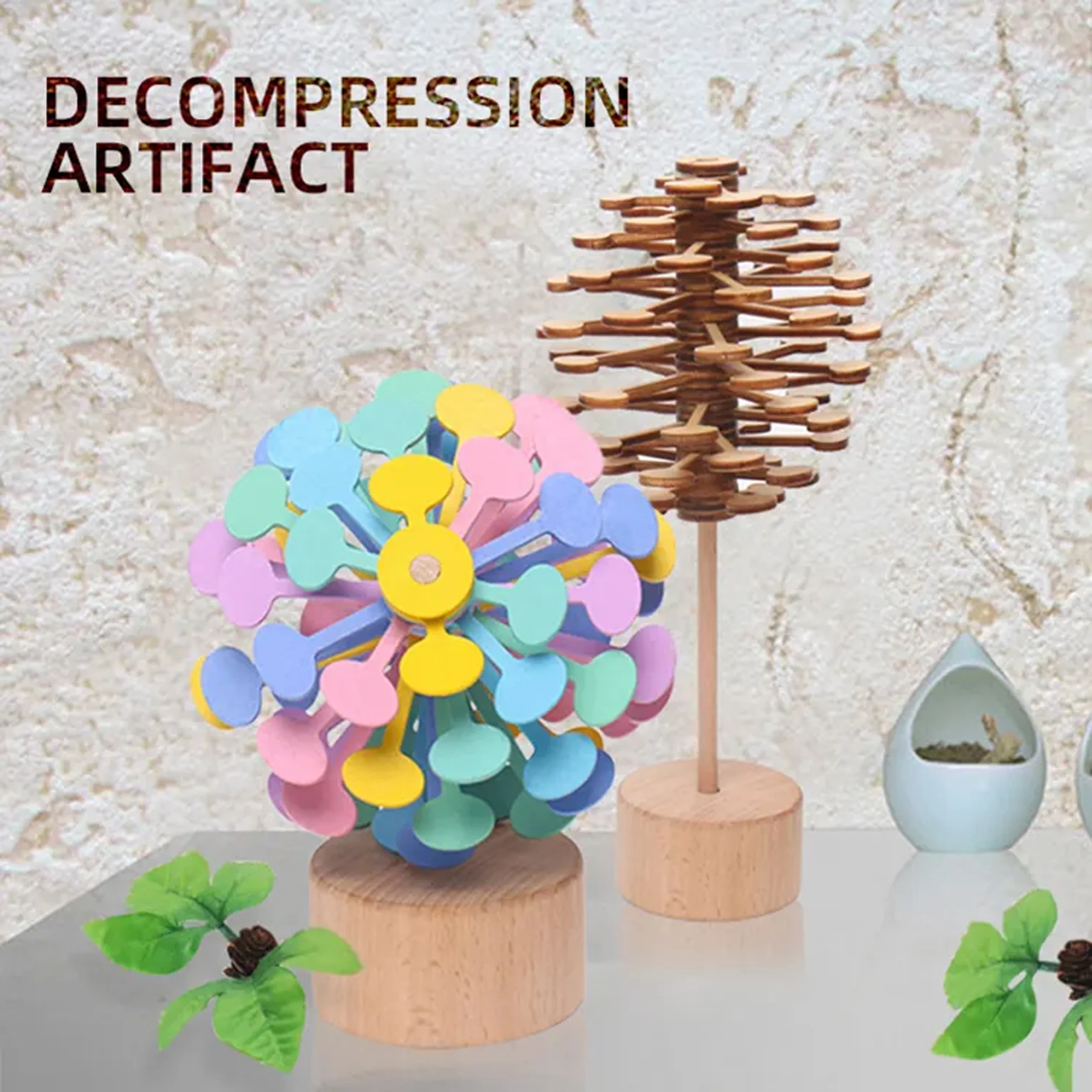 Wooden Spiral Lollipop Spinning Toys - Image 4
